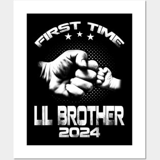 First Time Lil Brother Est 2024  Father's Day Posters and Art